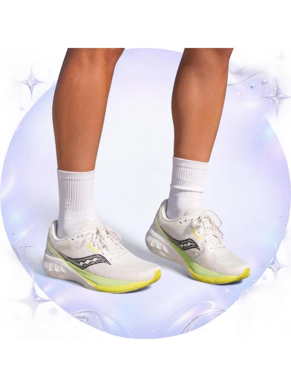 Saucony Tide 2 White Citron Running Shoes Men’s Size 8 or Women’s Size 9